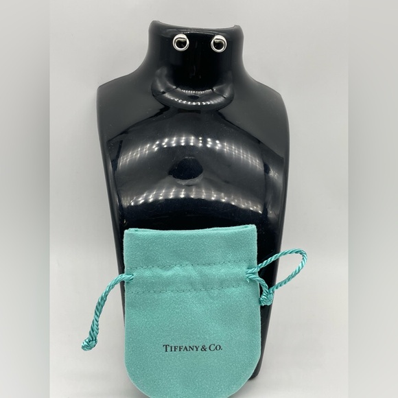 Tiffany and Co Silver 925 Circle Pierced Earrings - Picture 4 of 4